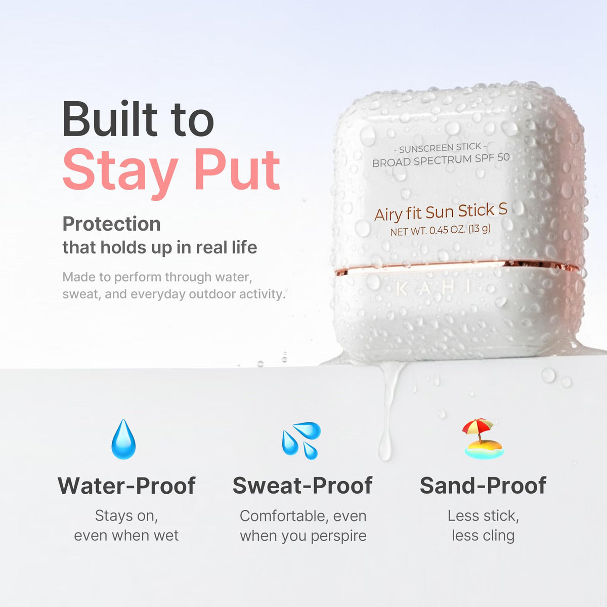 KAHI Airy Fit Sun Stick packaging with product details