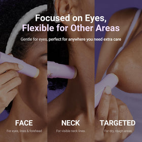 KAHI Eye Balm Stick with natural ingredients background