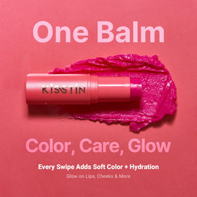 KAHI Kisstin Balm open showing the tinted balm