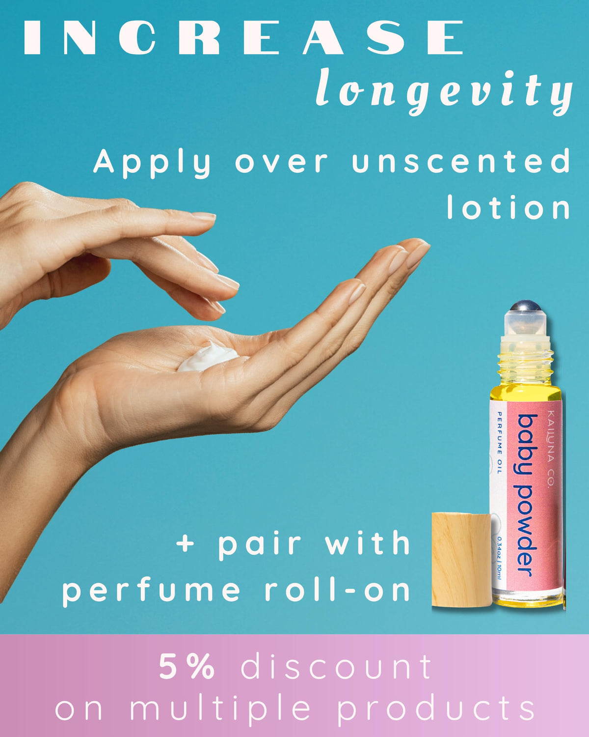 Kailuna Co. Baby Powder Mist bottle with essential oil ingredients