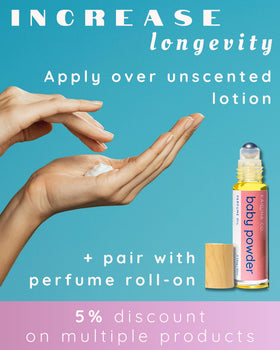 Kailuna Co. Baby Powder Mist bottle with essential oil ingredients