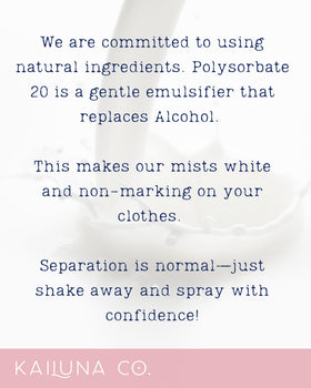 Kailuna Co. Baby Powder Mist travel-friendly size comparison