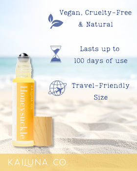 Kailuna Co. Honeysuckle Essential Oil Perfume Roll On 10 ml side view