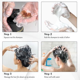 KAISASA Black Hair Dye Shampoo 3-in-1 application process