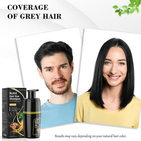 KAISASA Black Hair Dye Shampoo 3-in-1 back view