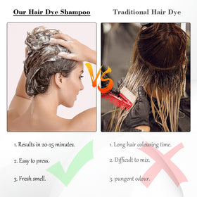 KAISASA Black Hair Dye Shampoo 3-in-1 packaging details