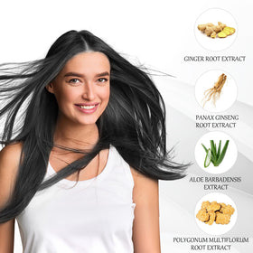KAISASA Black Hair Dye Shampoo 3-in-1 side view