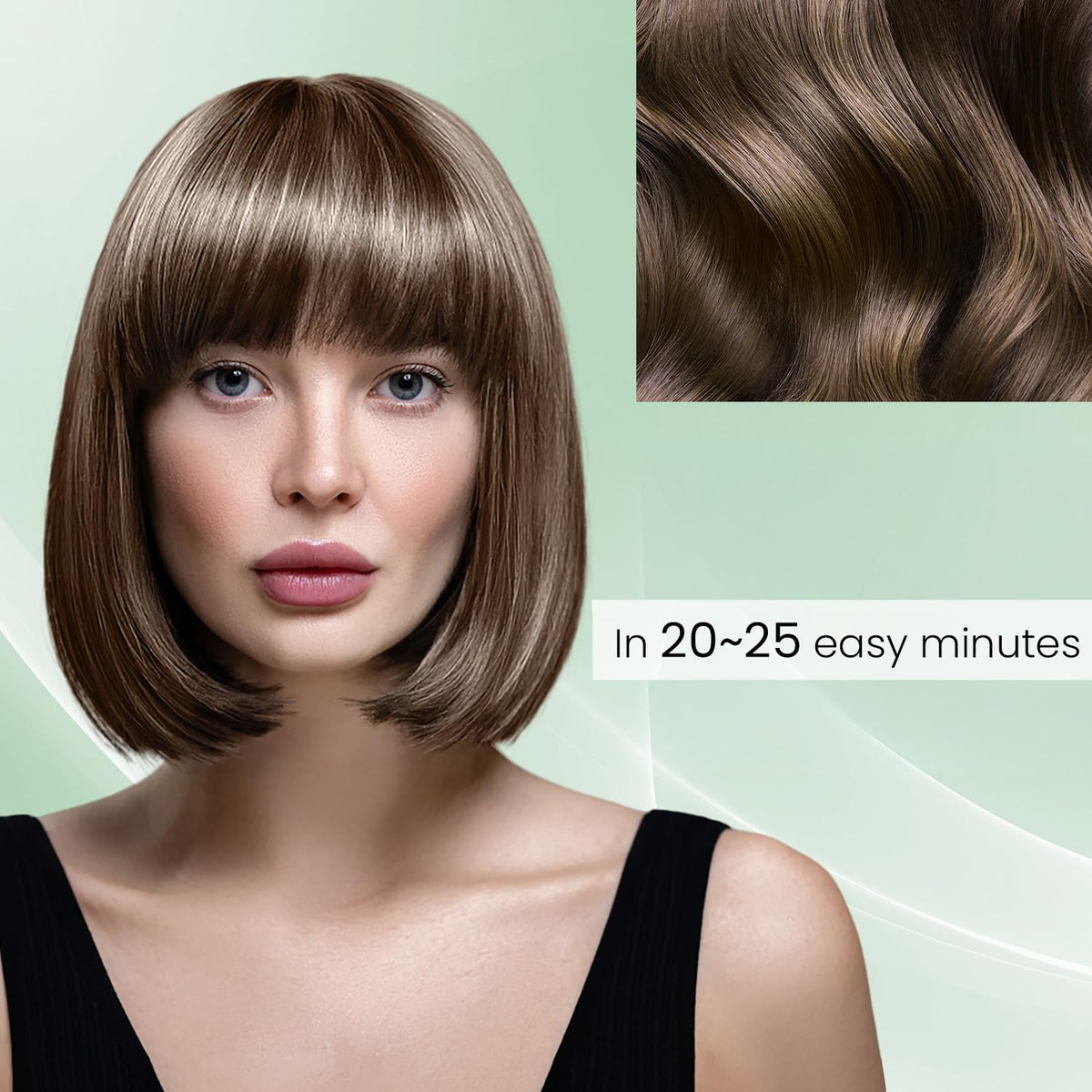 KAISASA Brown Hair Dye Shampoo 3 in 1 bottle side view