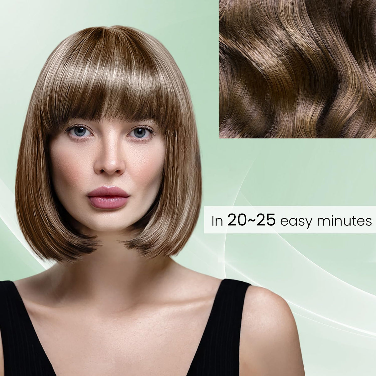 KAISASA Chestnut Brown Hair Dye Shampoo 3-in-1 back view