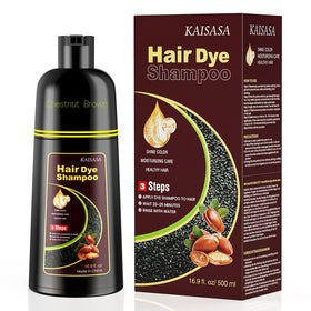 KAISASA Chestnut Brown Hair Dye Shampoo 3-in-1 front view