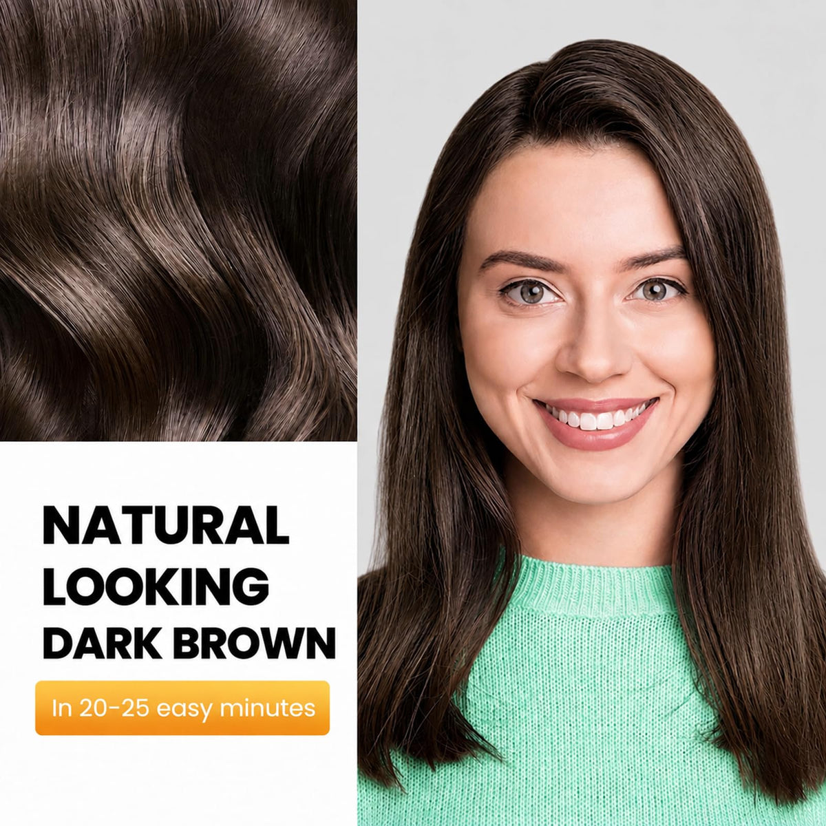 KAISASA Dark Brown Hair Dye Shampoo application process