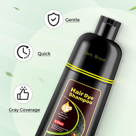 KAISASA Dark Brown Hair Dye Shampoo showing multiple colour options