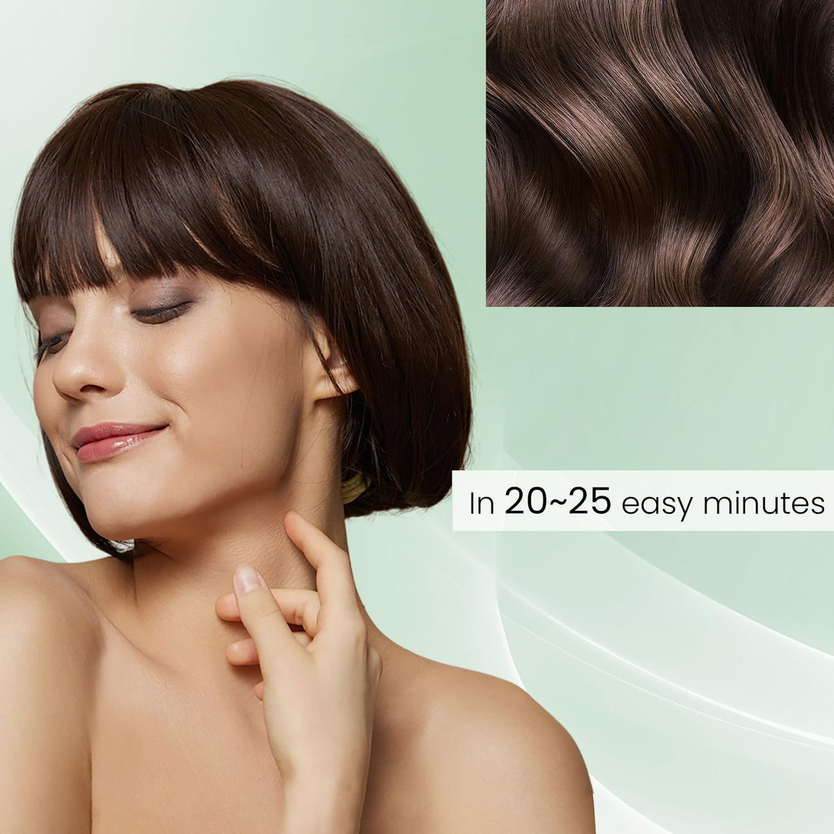 KAISASA Dark Brown Hair Dye Shampoo side view showing bottle details