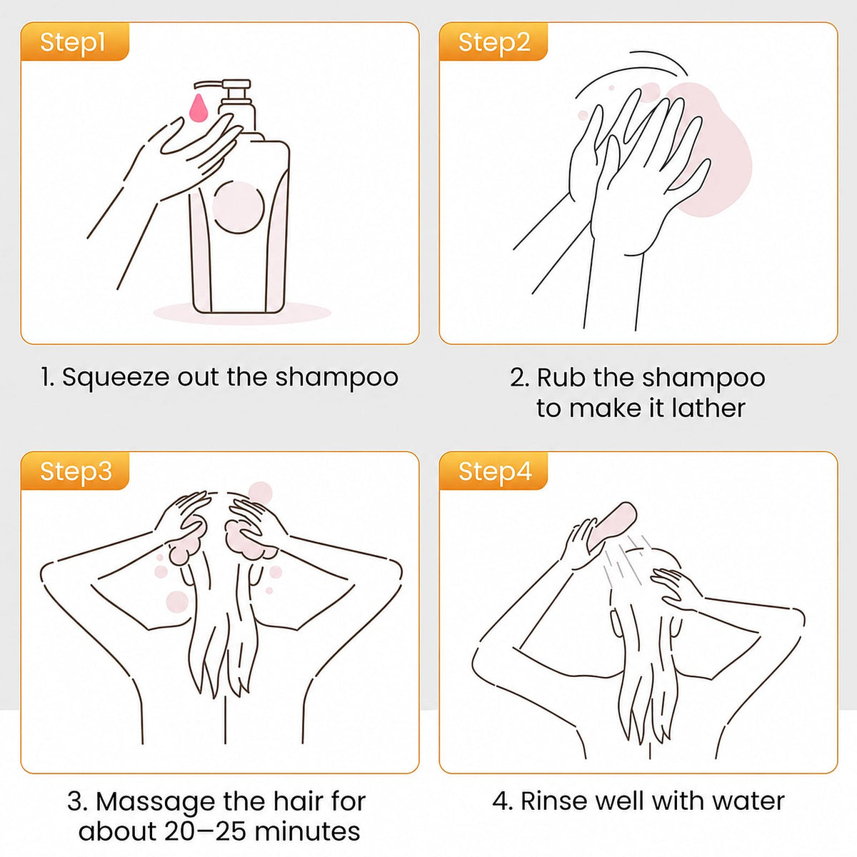 KAISASA Dark Brown Hair Dye Shampoo used on straight hair