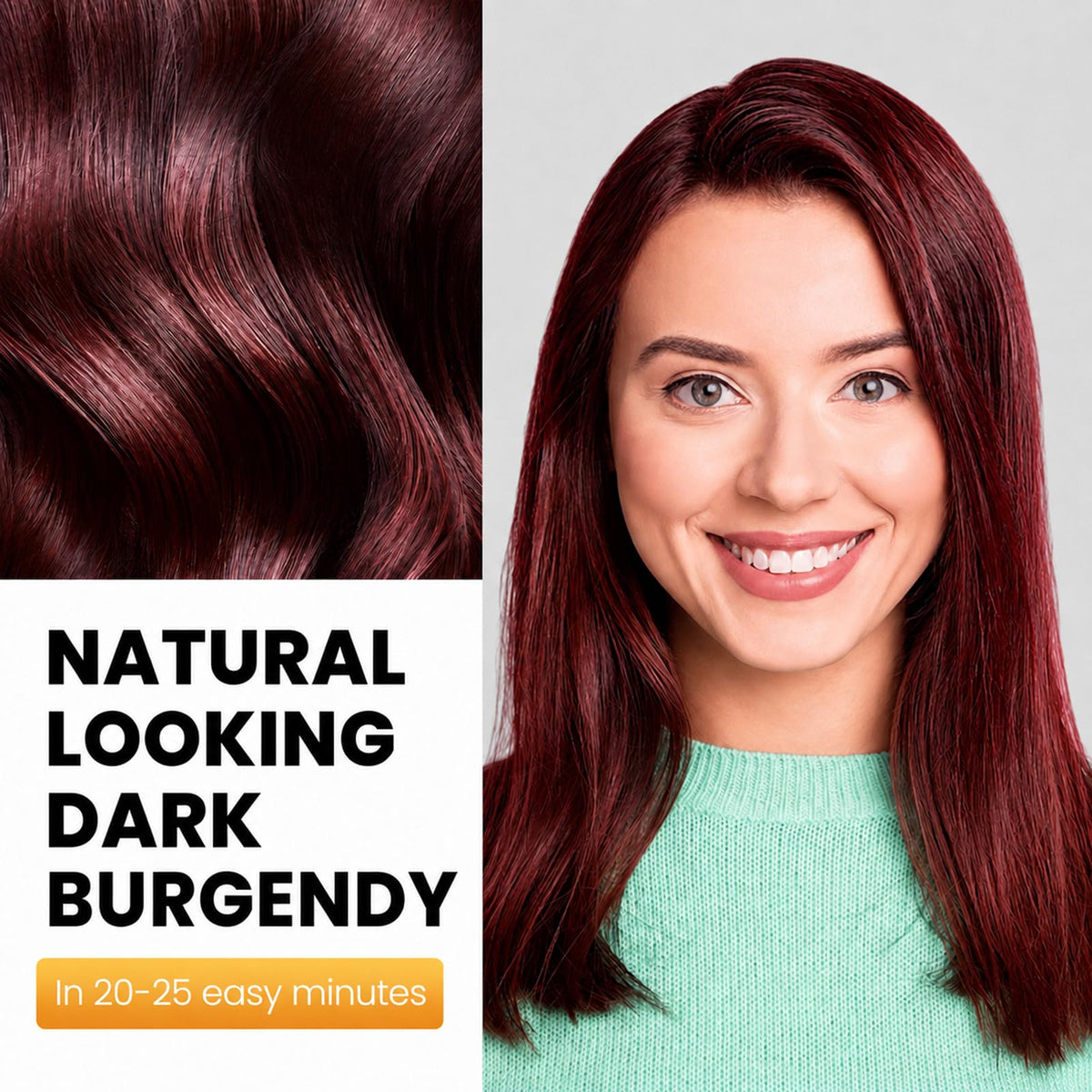 KAISASA Dark Burgundy Hair Dye Shampoo application process