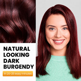 KAISASA Dark Burgundy Hair Dye Shampoo application process