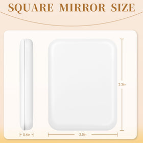 Kakuje Compact Mirror on a vanity table with makeup