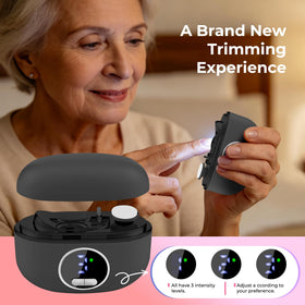 Kalapa Electric Nail Clipper side view showing smart display