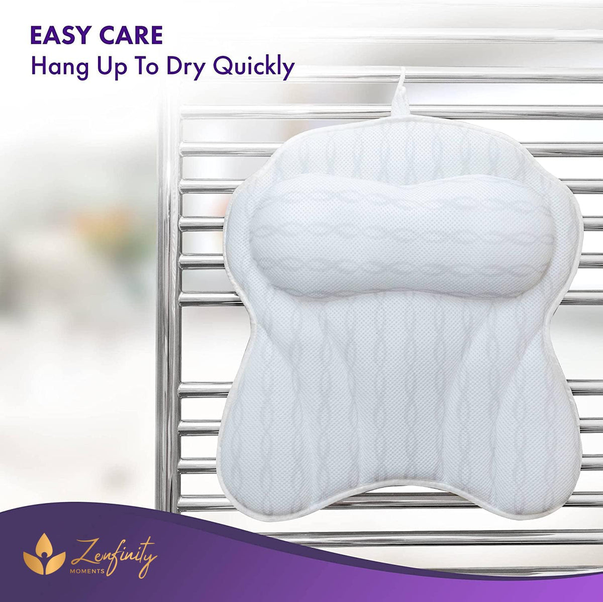 KANDOONA Bath Pillow lifestyle scene in a relaxing bath