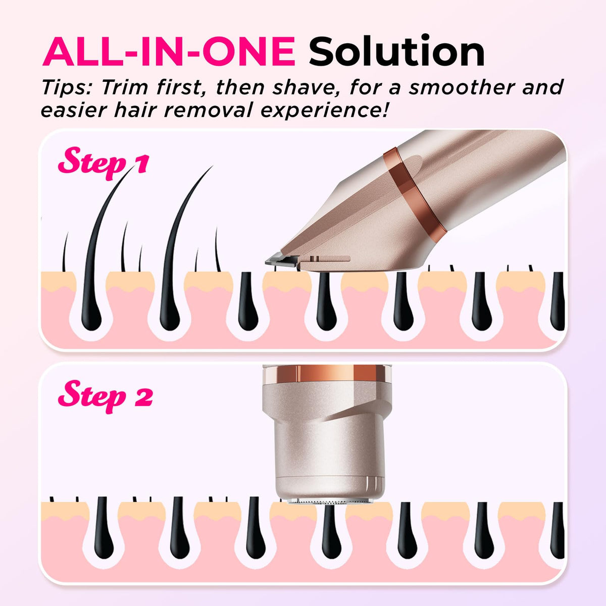 KAPHIO Bikini Trimmer in shower setting