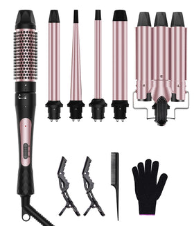 Karrong 6 in 1 Curling Iron Set with all barrels and brush
