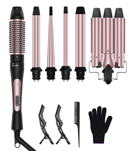 Karrong 6 in 1 Curling Iron Set with all barrels and brush