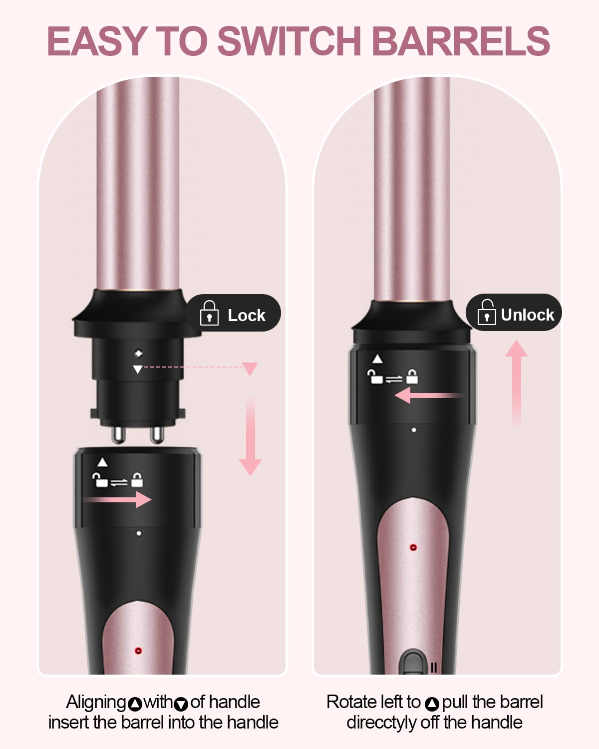 Karrong ergonomic handle of curling wand