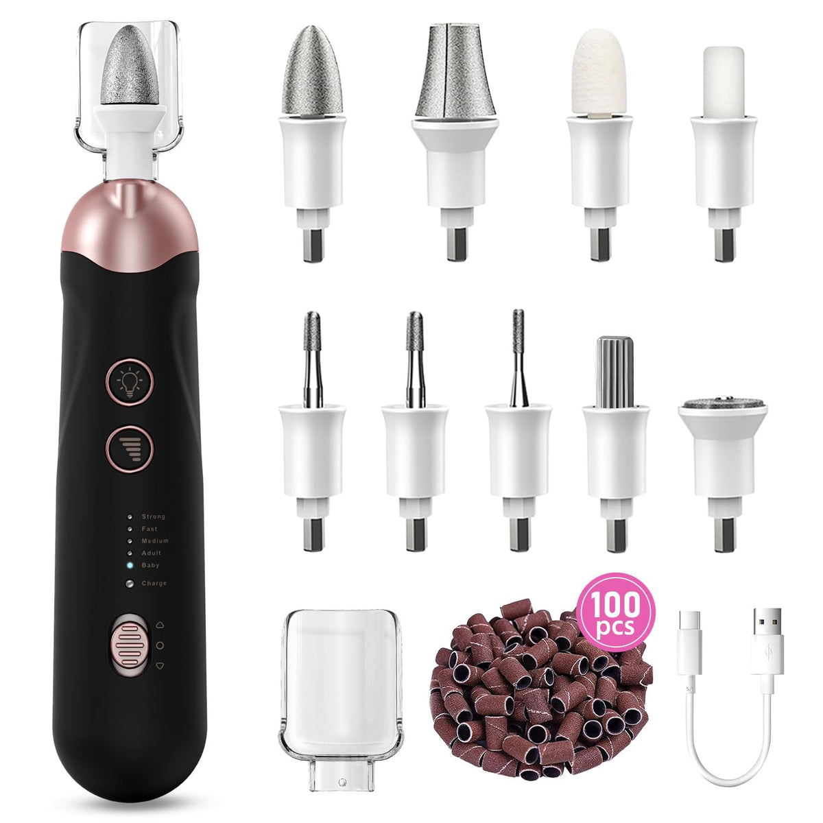 Karrong Professional Manicure Pedicure Kit with nail drill and bits