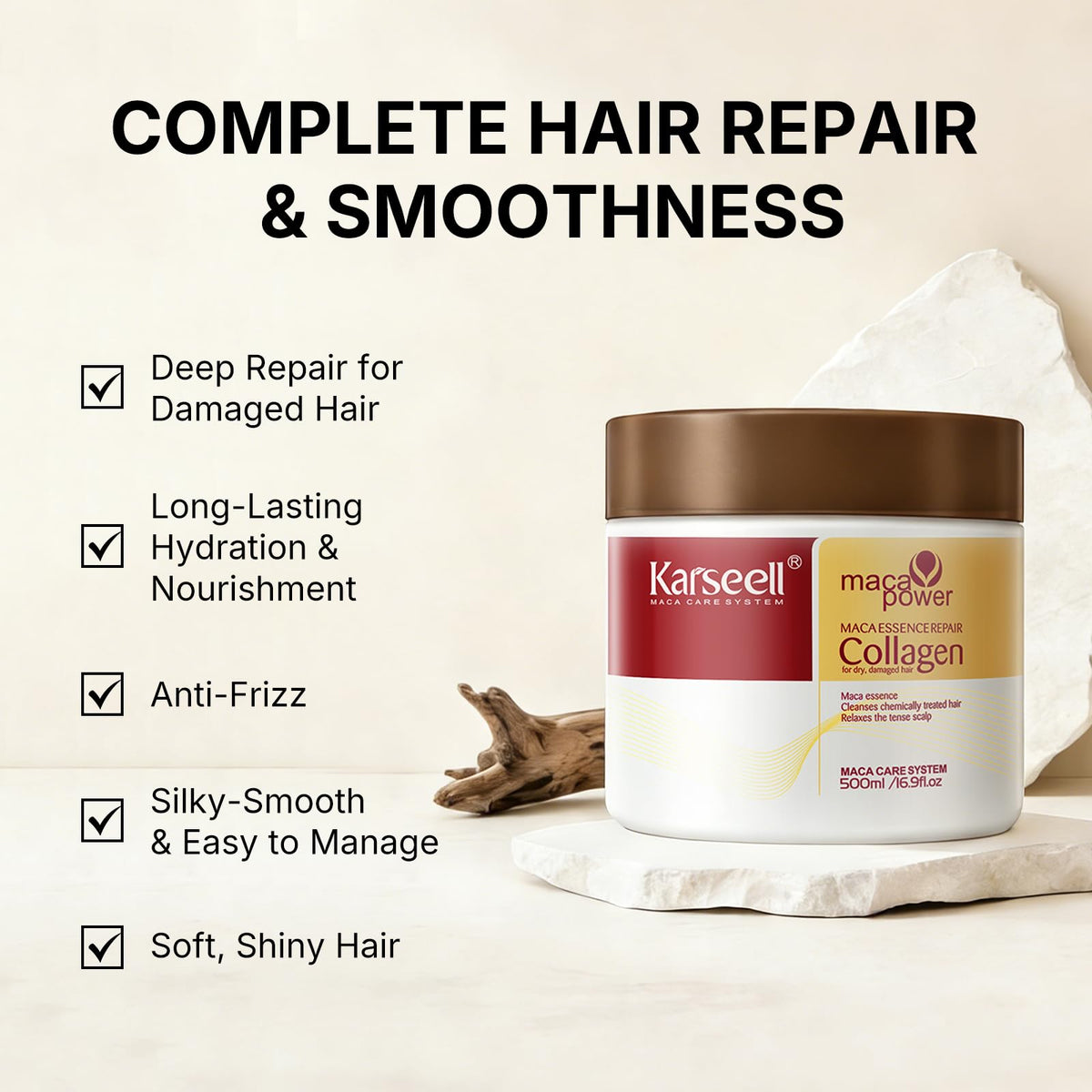 Karseell Collagen Hair Mask in a bathroom setting