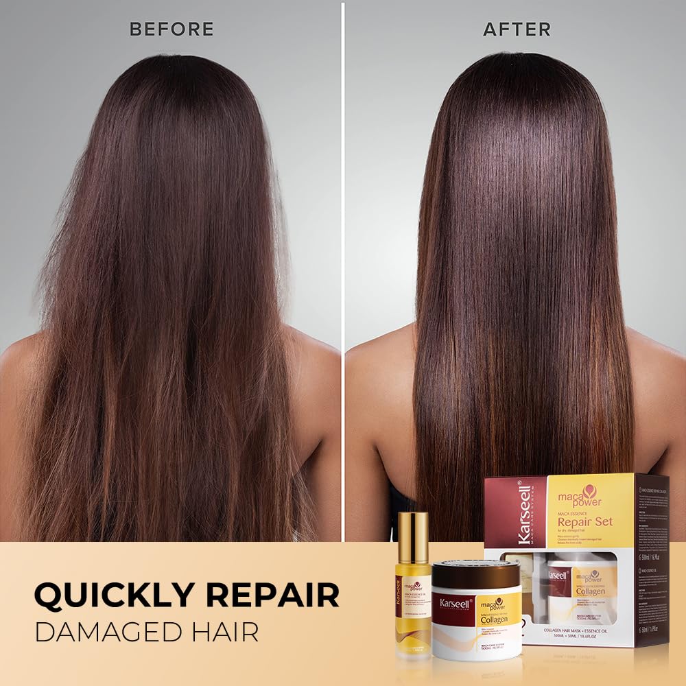 Karseell hair mask and oil set with natural ingredients
