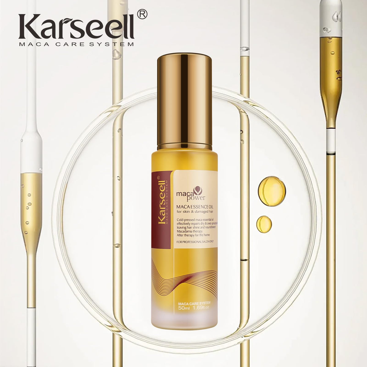 Karseell Moroccan Argan Oil bottle with cap