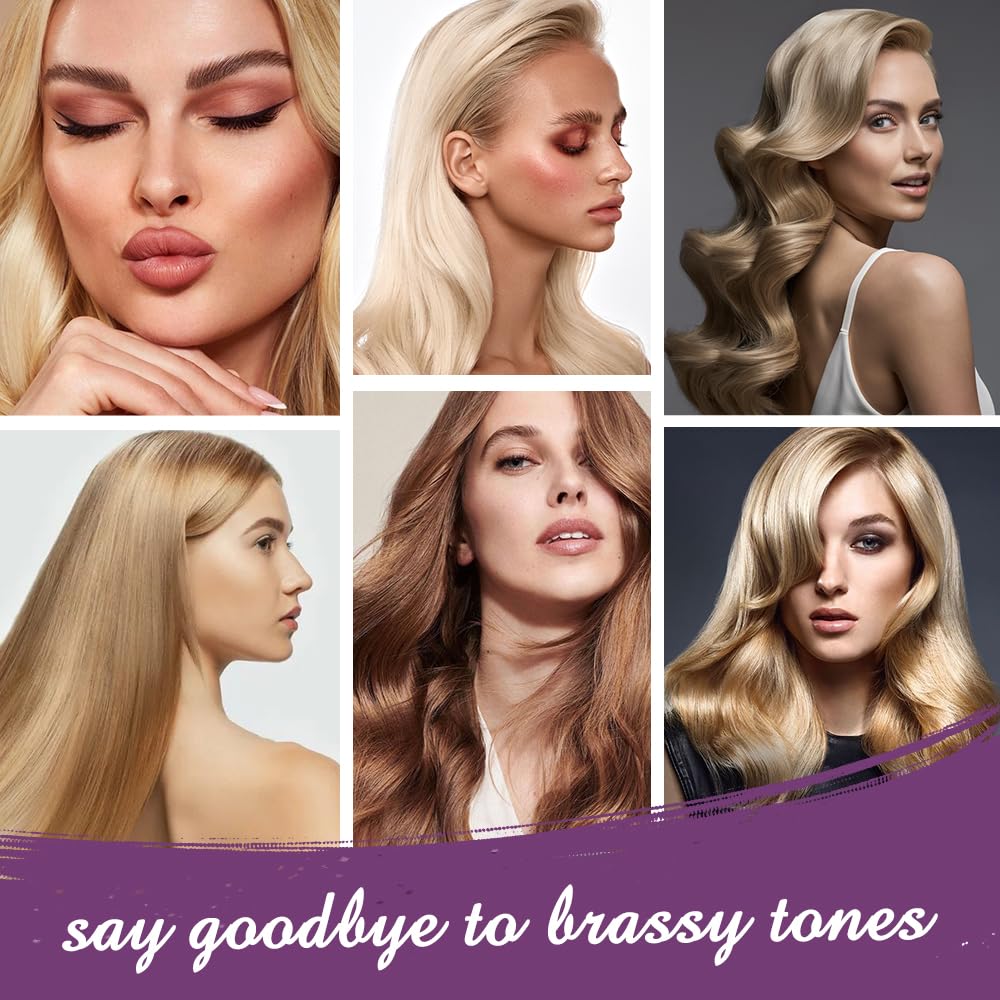 Karseell Purple Hair Mask in use on blonde hair