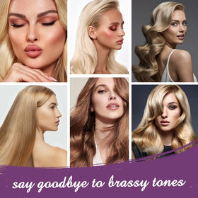 Karseell Purple Hair Mask in use on blonde hair