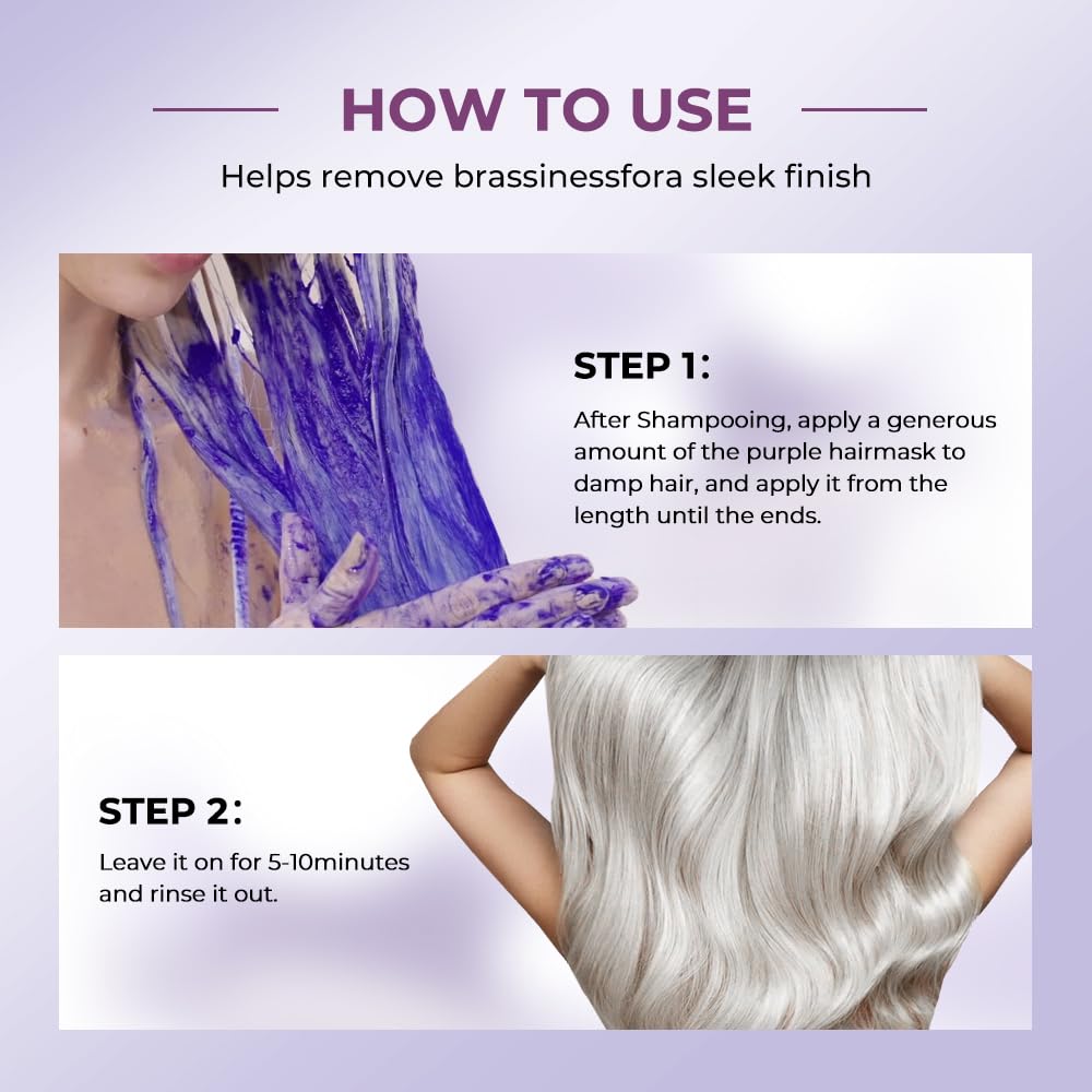 Karseell Purple Hair Mask on a bathroom counter