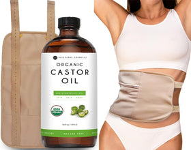 Kate Blanc Cosmetics Castor Oil Pack with 16oz amber glass bottle