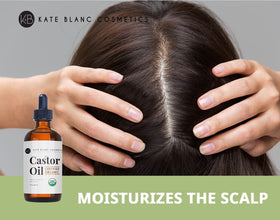 Kate Blanc Organic Castor Oil applied to skin