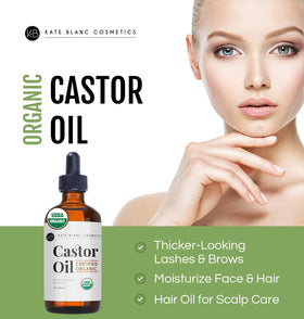 Kate Blanc Organic Castor Oil dropper for easy application
