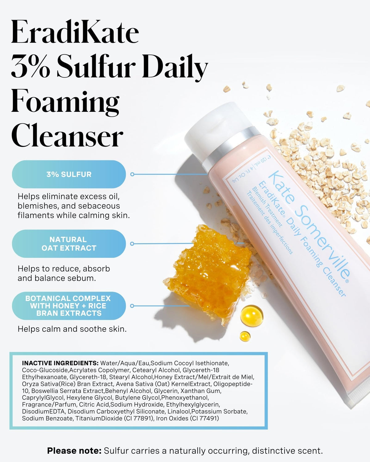Kate Somerville EradiKate 3% Sulfur Cleanser bottle side view