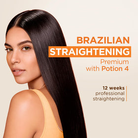 KATIVA Brazilian Keratin Straightening Kit displayed with all products