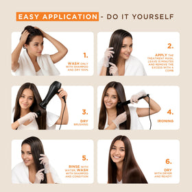 KATIVA hair straightening kit with application tools