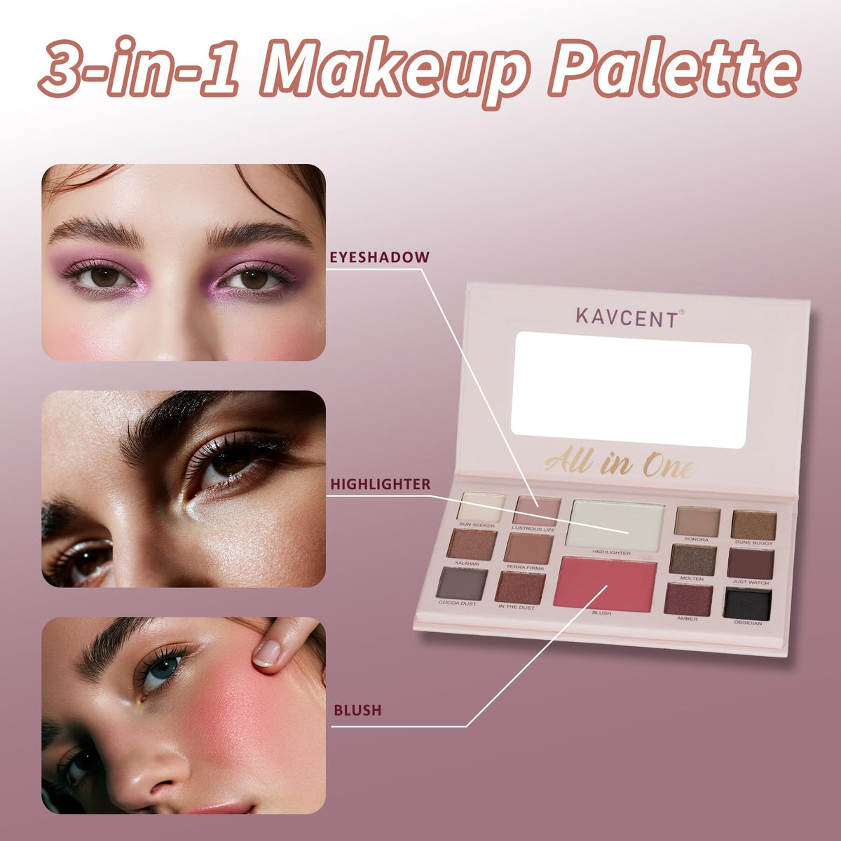 KAVCENT Makeup Kit featuring concealer palette