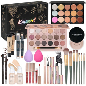 KAVCENT Makeup Kit full view with 18 colour eyeshadow palette