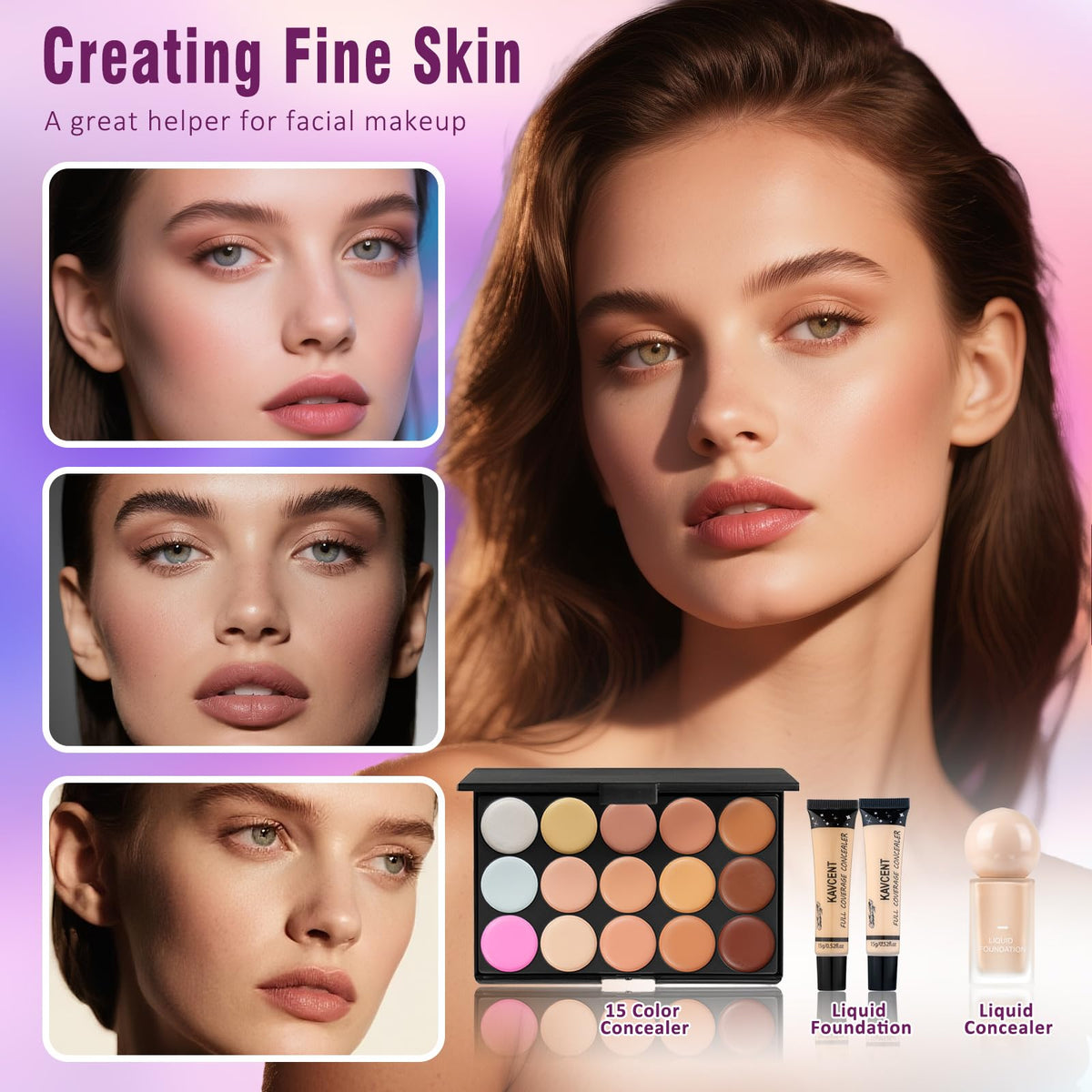 KAVCENT Makeup Kit lip gloss and mascara