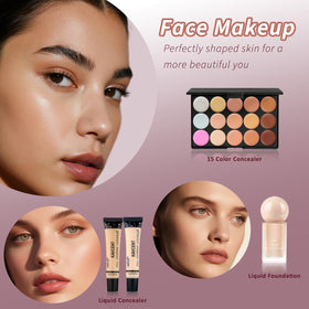 KAVCENT Makeup Kit lipsticks and makeup brush