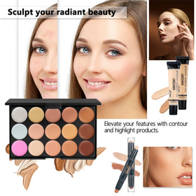 KAVCENT Makeup Set displayed with all included items