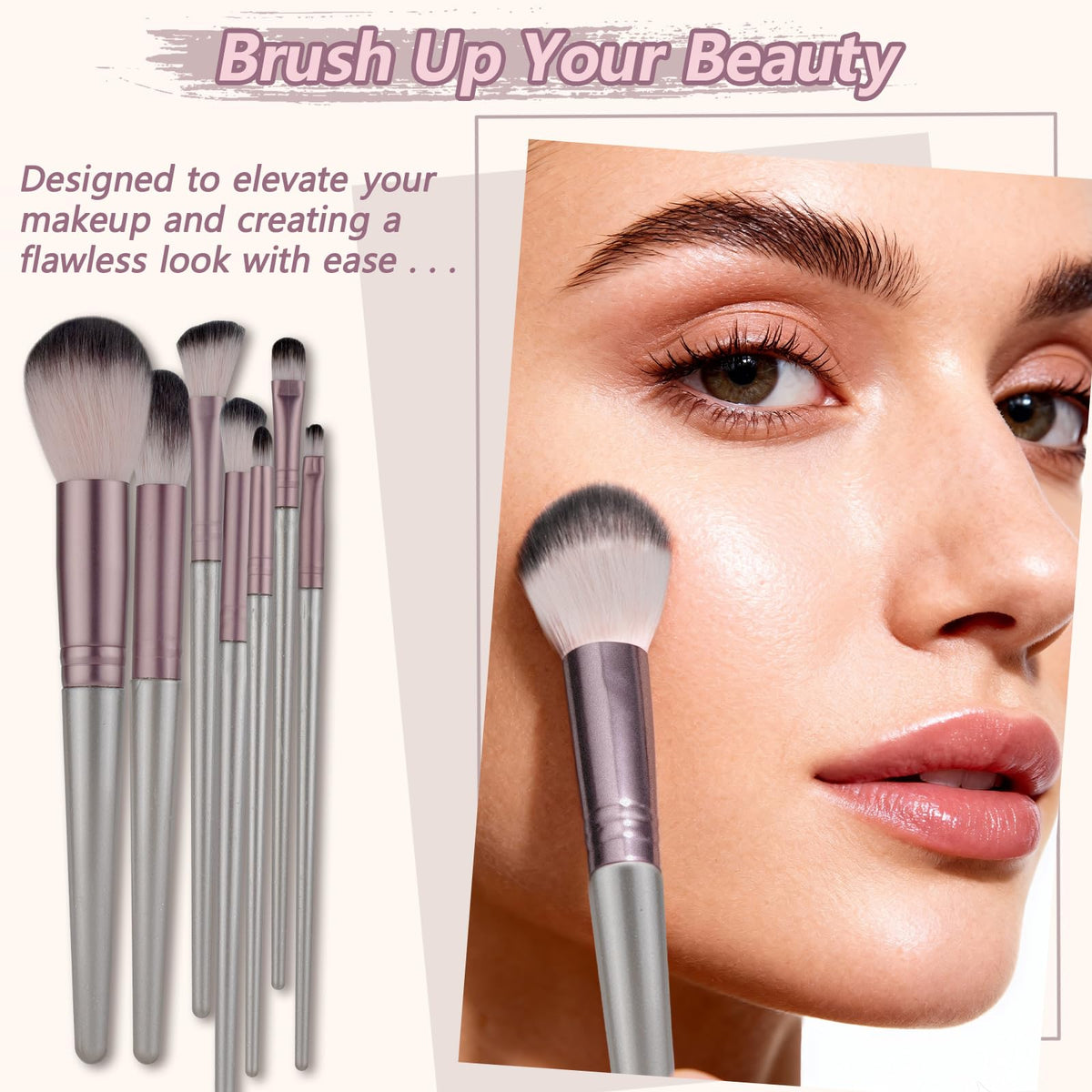 KAVCENT Makeup Set featuring contour stick and powder puff