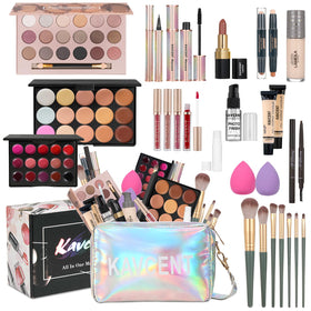 KAVCENT Makeup Set for Teens, full kit with eyeshadow and lipstick