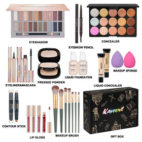 KAVCENT makeup set showing foundation and concealer