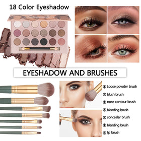 KAVCENT Makeup Set with makeup bag and tools