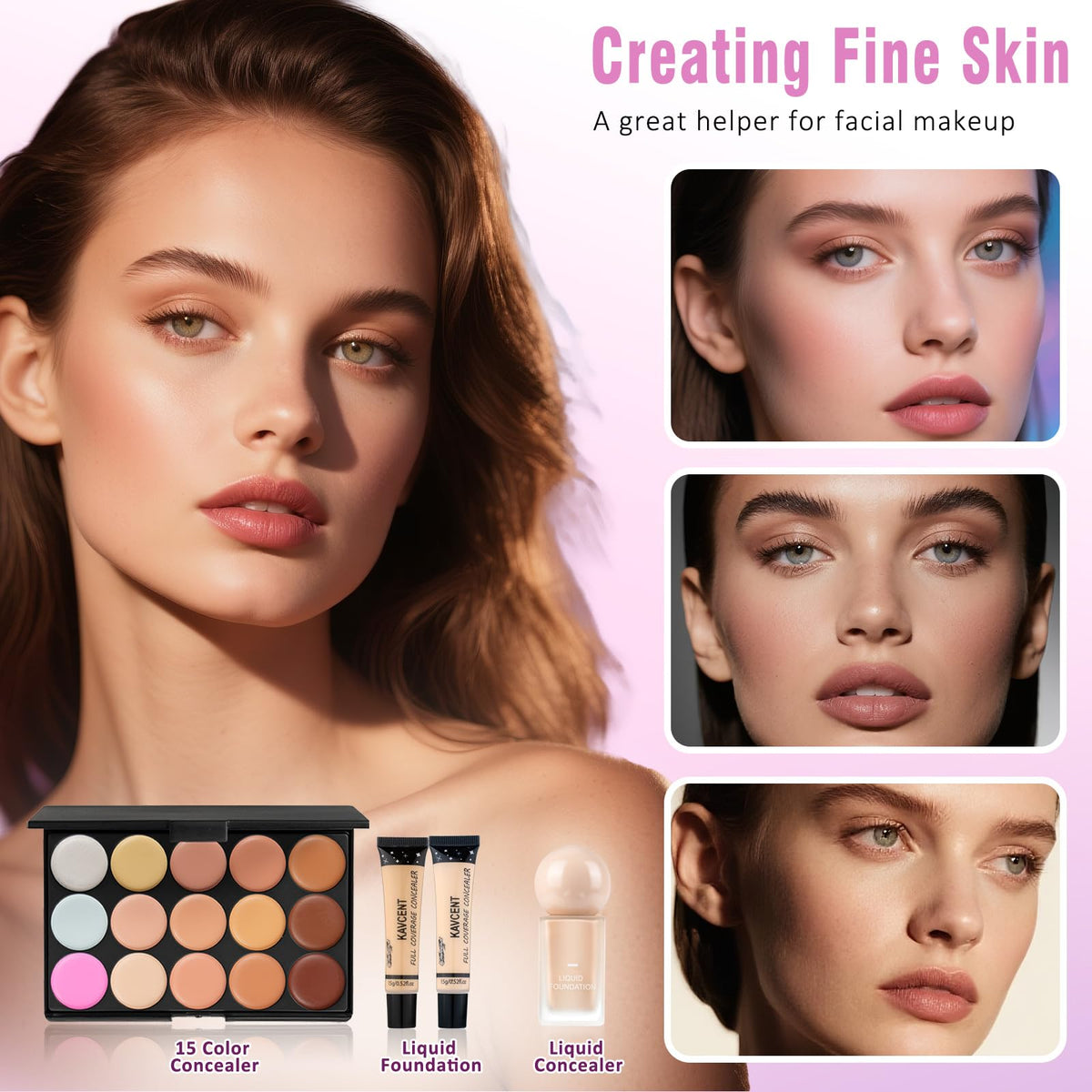 KAVCENT Mascara and foundation included in the kit